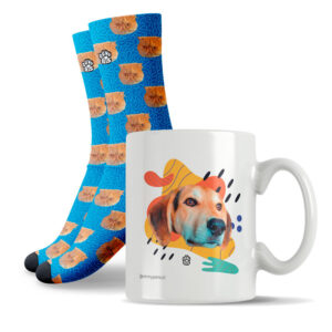 Tazón y Calcetines Personalizados Mascotas